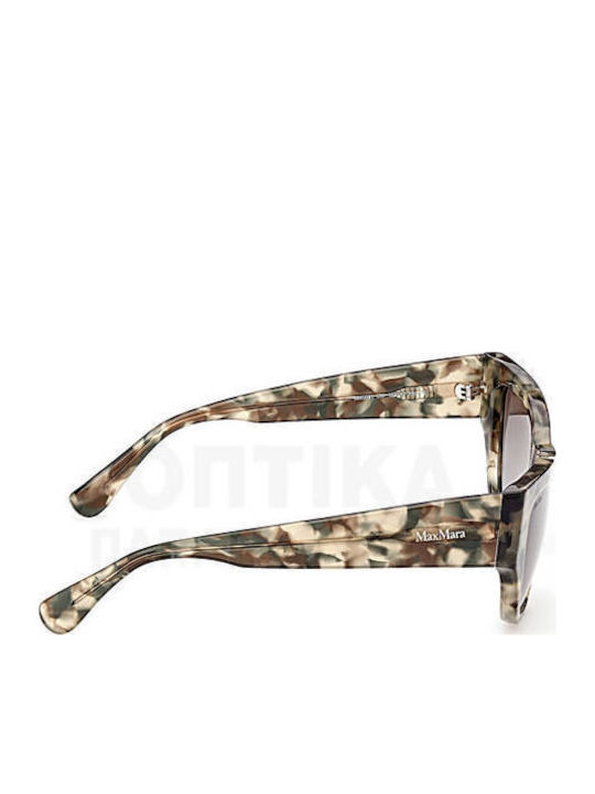 Max Mara Women's Sunglasses with Brown Tartaruga Plastic Frame and Brown Gradient Lens MM 0041 55P