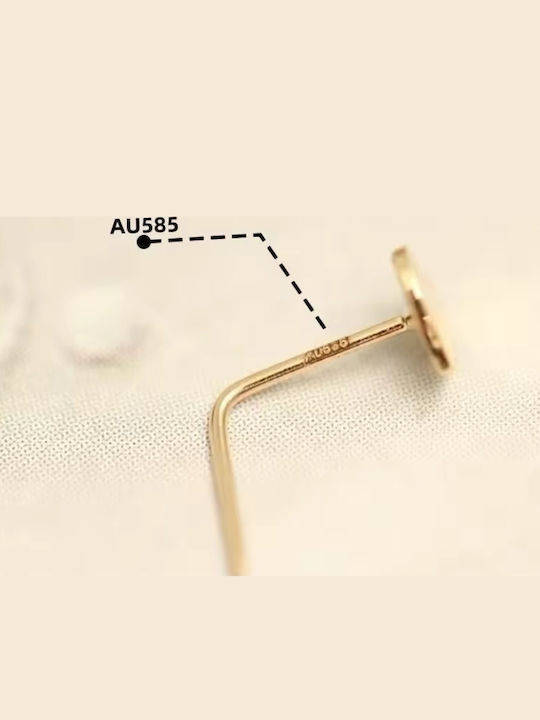 14 Karat Gold Herz Nasenstecker