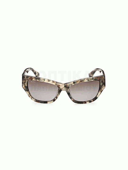 Max Mara Women's Sunglasses with Brown Tartaruga Plastic Frame and Brown Gradient Lens MM 0041 55P