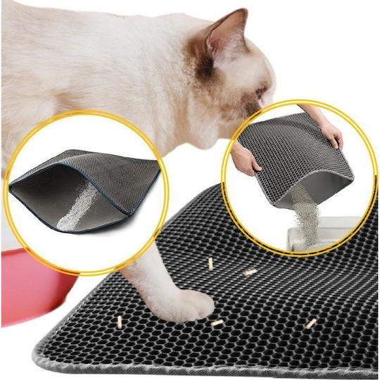 Mr Zoo Cat Litter Mat Black Large 75x55cm