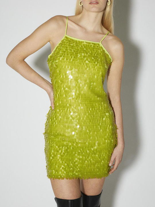 Somethingnew Summer Mini Evening Dress Light Green