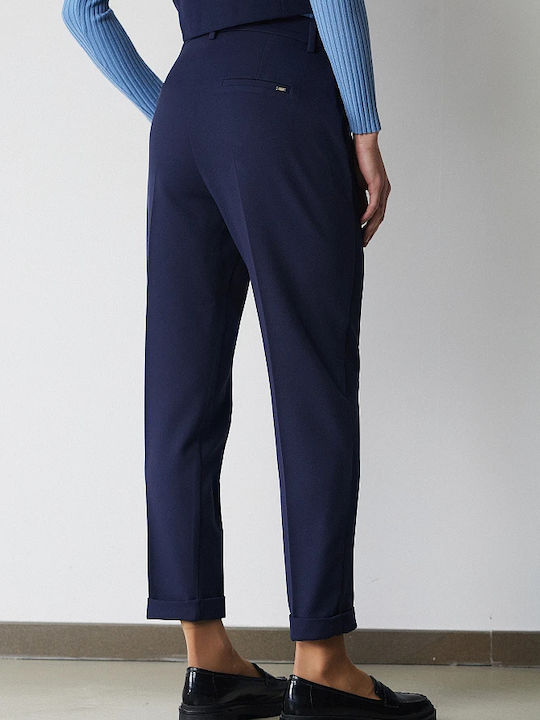 Bsb Women's Fabric Trousers Regular Fit 153-112005-622 Blue Navy Dark Blue 153-112005-622