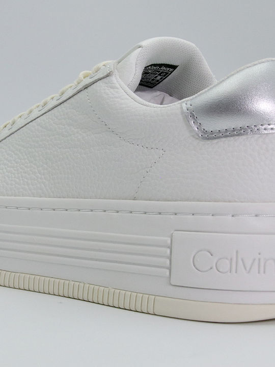 Bold Vulc Flatform Leather S Flatforms Sneakers White