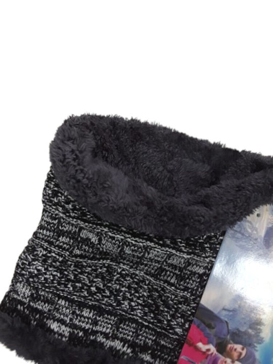 Λαιμουδιά Φλις Πλεκτή 2 Όψεων Dark Grey 71240280024