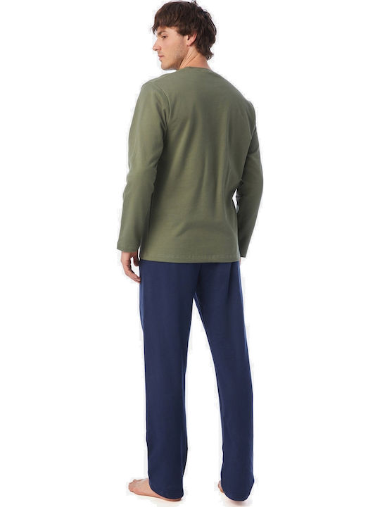 Men's Pyjamas Minerva Sweatshirt Be Strong 90-71133-260 Khaki 5207395031342