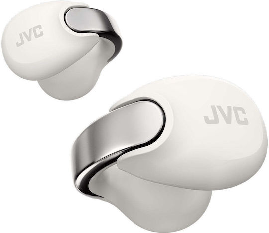 JVC HA-NP1T Open Ear Bluetooth Handsfree Ακουστικά με Αντοχή στον Ιδρώτα και Θήκη Φόρτισης Off White