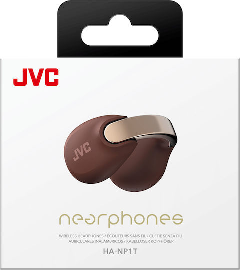 JVC HA-NP1T Open Ear Bluetooth Handsfree Ακουστικά με Αντοχή στον Ιδρώτα και Θήκη Φόρτισης Maroon
