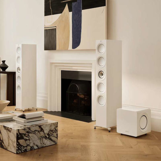 Kef Самоусилващ Субуфер с Говорител 9" 1000W Бял