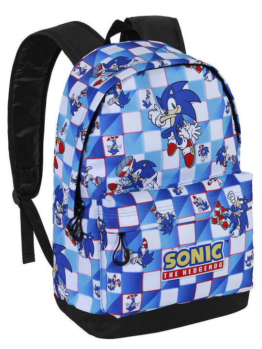 Karactermania Sonic The Hedgehog Blue Lay Σχολική Τσάντα Πλάτης Δημοτικού Μπλε