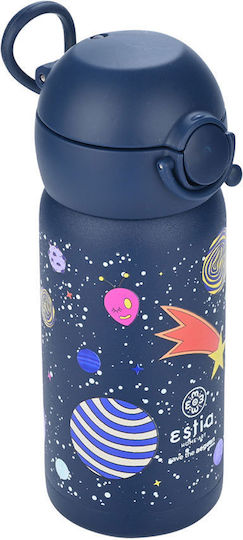 Estia Wonder Bottle Save the Aegean Kids Water Bottle Thermos Stainless Steel with Straw Non Spill Cosmic Voyagers 350ml (Various Designs/Colours)