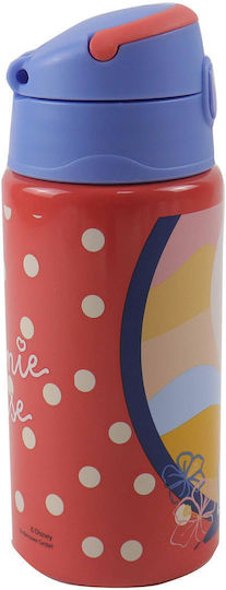 Gim Sticlă pentru Copii Minnie Aluminiu cu Pai 500ml
