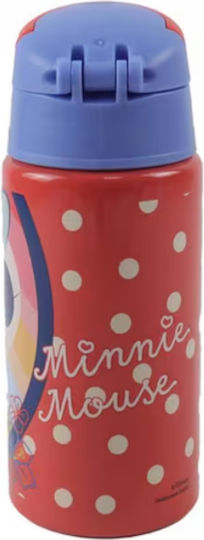 Gim Sticlă pentru Copii Minnie Aluminiu cu Pai 500ml