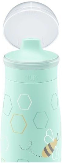 Nuk Minime Sip Kids Water Bottle Plastic with Pop-Up Cap Non Spill Green 300ml