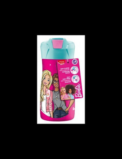 Maped Picnik Παιδικό Παγούρι Barbie Ανοξείδωτο με Καλαμάκι Φούξια 430ml