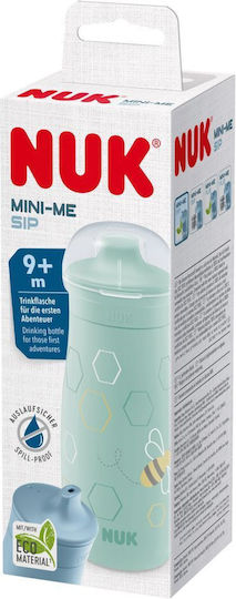 Nuk Minime Sip Kids Water Bottle Plastic with Pop-Up Cap Non Spill Green 300ml