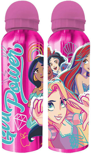 Disney Kids Water Bottle Disney Princess Aluminium Fuchsia 500ml