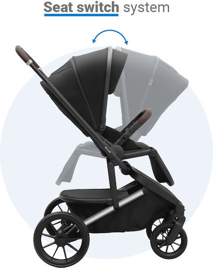Dovadi Fly Adjustable 2 in 1 Baby Stroller Suitable for Newborn Midnight Black