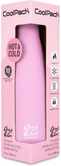 Coolpack Παιδικό Παγούρι Θερμός Ανοξείδωτο Ροζ 500ml