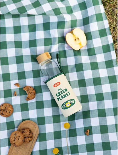 Line Friends Παιδικό Παγούρι Γυάλινο Μπεζ 500ml