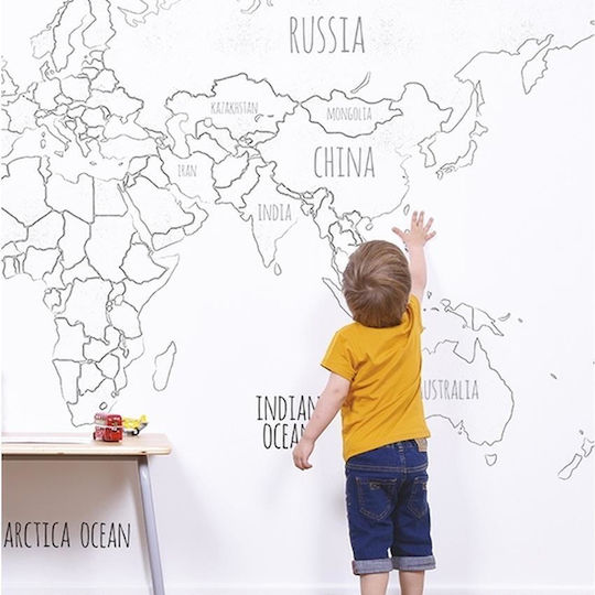 World Map Wallpaper 4m x 2.48m Lilipinso