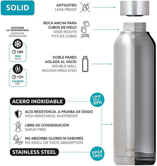Quokka Jungle Stainless Steel Kids Water Bottle Dinosaurs Thermos with Screw-on Cap Non Spill 330ml (Various Designs/Colours)