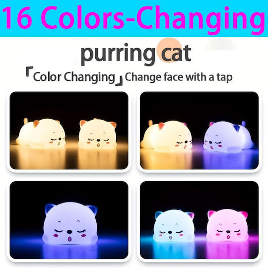 Led Kids Decorative Lamp Rechargeable with Color Changes Multicolour 13.5x10x8εκ.