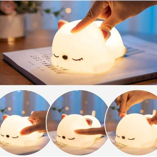 Led Kids Decorative Lamp Rechargeable with Color Changes Multicolour 13.5x10x8εκ.