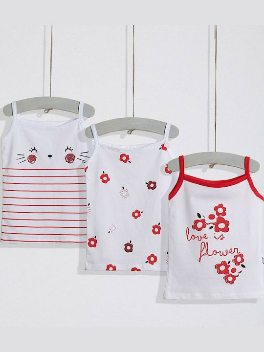 Set of Kids' Undershirts White 3pcs