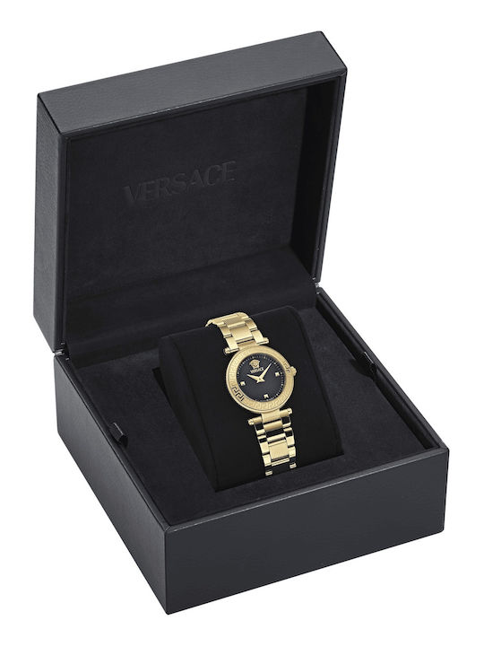 Versace Revive Damen Uhr mit Gold Metallarmband