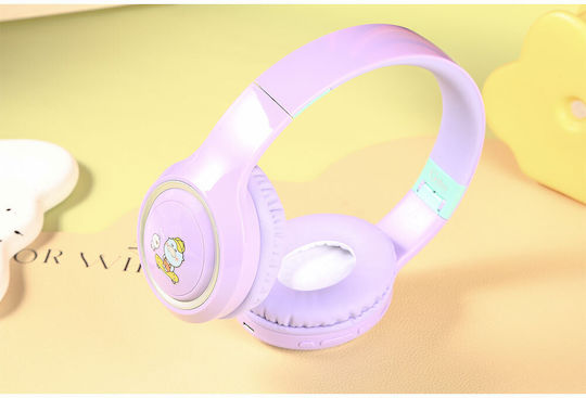 Gjby CA-044 Безжични Bluetooth On Ear Слушалки с 10 часа Работа Розови