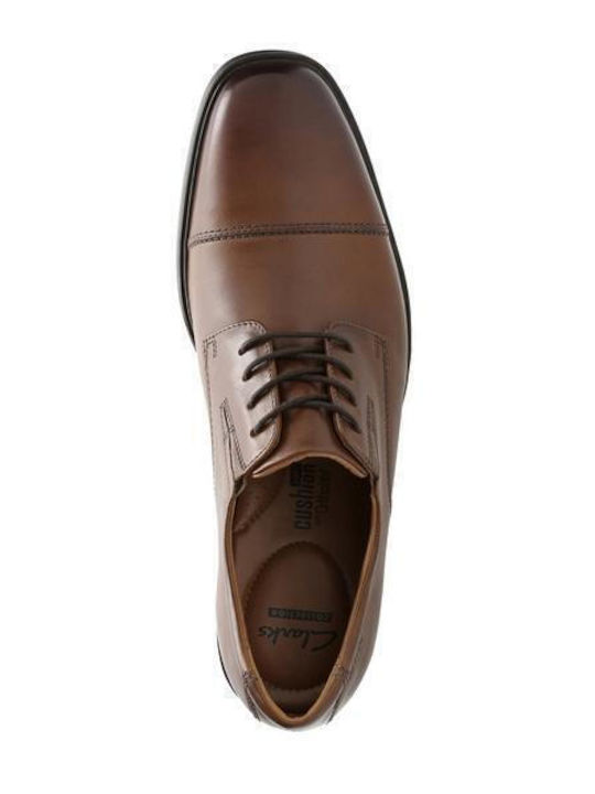 Tilden Cap Men's Leather Dress Shoes Dark Tan Leather