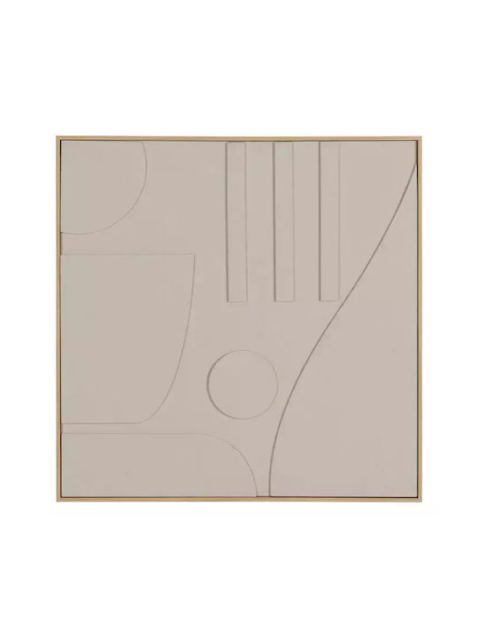 Embossed MDF Panel Beige 60x3.8x60 cm