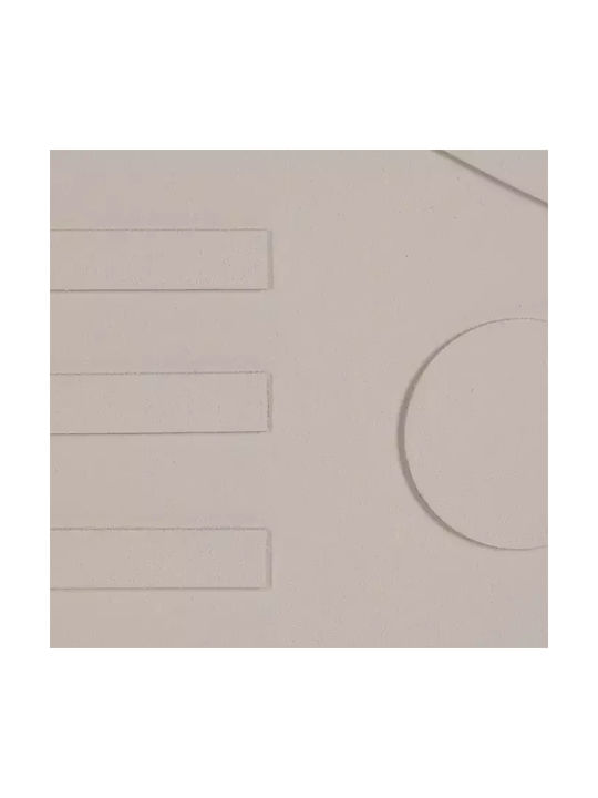 Embossed MDF Panel Beige 60x3.8x60 cm