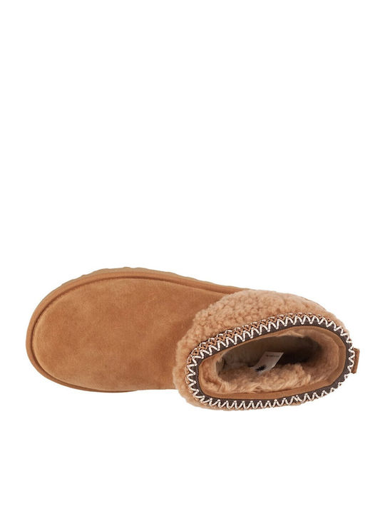 Classic Ultra Mini Suede Γυναικεία Μποτάκια Καφέ