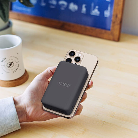 Tech-Protect PB12 LifeMag MagSafe Power Bank 20000mAh 15W с USB-A порт и USB-C порт Черен