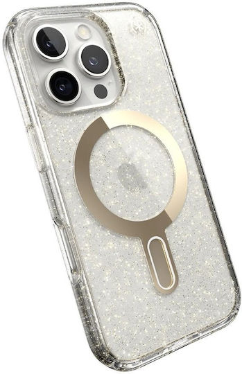 Speck Presidio Lux + Clicklock Back Cover Plastic / Silicone Clear / Gold Glitter (iPhone 16 Pro)