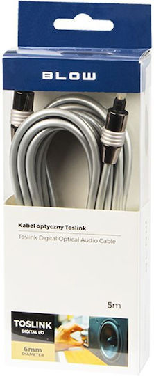 Blow Optical Audio Cable TOS male - TOS male Μαύρο 5m (DM-9357)