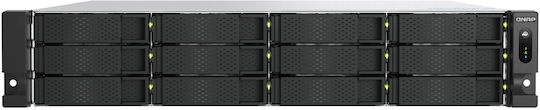 QNap TS-H1277AXU-RP-R5-16G NAS Rack με 12 θέσεις για HDD/M.2/SSD και 2 θύρες Ethernet