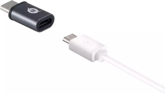 Conceptronic Конвертор USB-C / micro USB мъжки към USB-C / micro USB женски Сив 1бр DONN04G