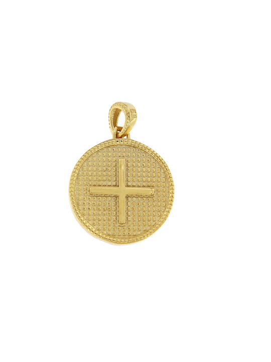 Kontopoulos Charm Amulet Constantine from Gold 9 K with Zircon