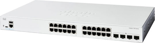 Cisco Catalyst C1300-24T-4X Managed L2 Switch with 24 Gigabit (1Gbps) Ethernet Ports and 4 SFP Ports