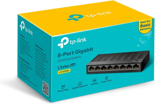 TP-LINK LS1008G v4 Unmanaged L2 Switch με 8 Θύρες Ethernet