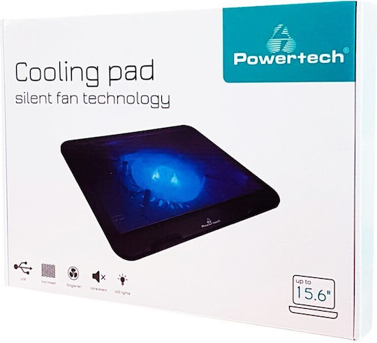 Powertech Cooling Pad for Laptop up to 15.6" with 1 Fan and Lighting (PT-740)