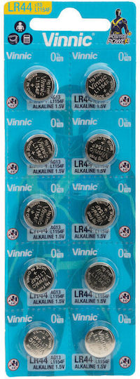 Vinnic Batterie Alkalisch für Uhren LR44 1.5V 1Stück