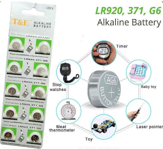 Alkalische Uhrenbatterien LR45 1.5V 10 Stück