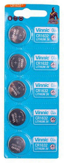 Vinnic Batterien Lithium für Uhren CR1632 3V 5Stück