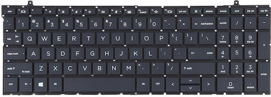 Tastatur für HP ProBook 450 G9, 455 G9, 455R G9, 860 G9 ohne Rahmen / Hintergrundbeleuchtung Englisch (US) Schwarz (105495)