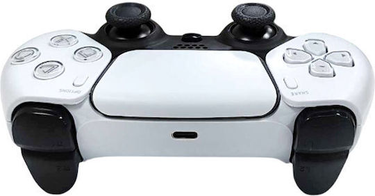 Factory Plus Ασύρματο Gamepad για PS4 Λευκό