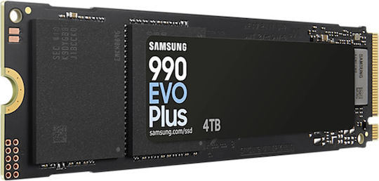 Samsung 990 EVO Plus SSD 4TB τύπου M.2 με σύνδεση PCI Express 5.0 (PS5 Compatible) MZ-V9S4T0BW