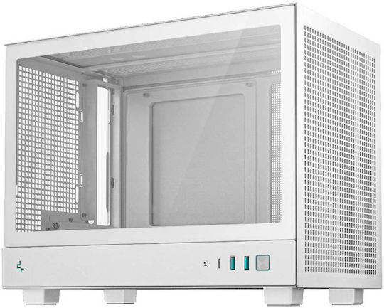 Deepcool CH160 v2 Gaming Mini Tower Computer Case with Side Window White